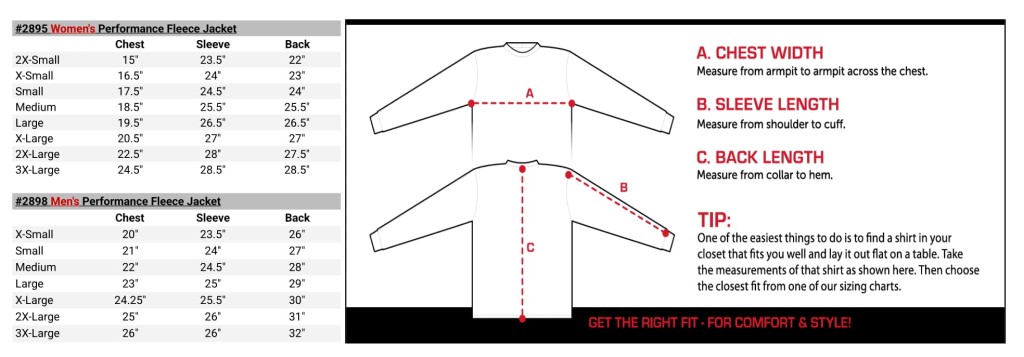 Dynasty Adult Sizing 1024