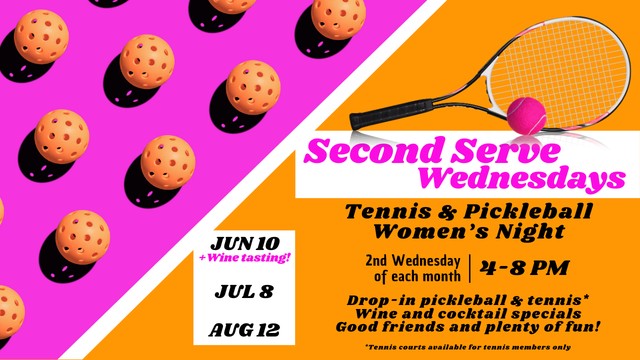 Second Serve Wednesdays 2026 – Women’s Pickleball & Tennis Night 