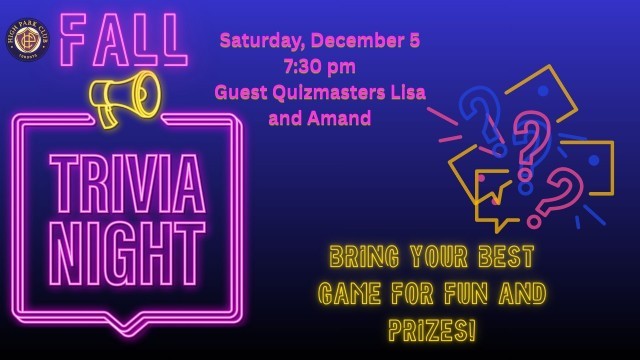 Trivia Night 2026 | Dec 5