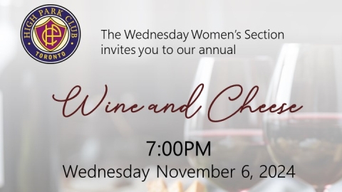 Women's Wine and Cheese 2024 | Nov 6