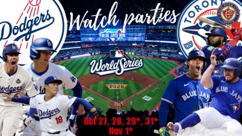 World Series Watch Parties – Blue Jays vs. Dodgers!